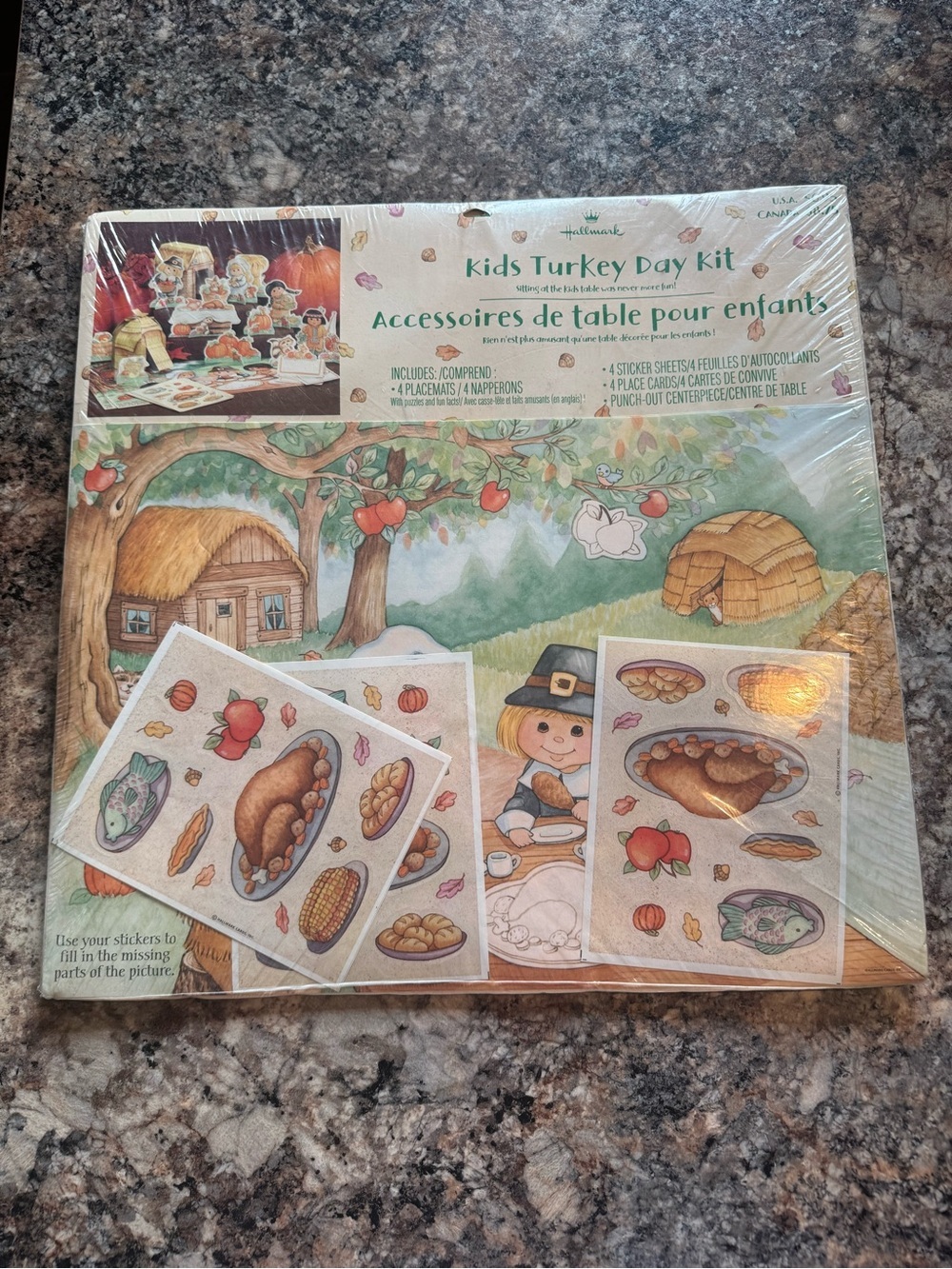 1980s Hallmark Kids Turkey Day Kit - Autumn Multicolor